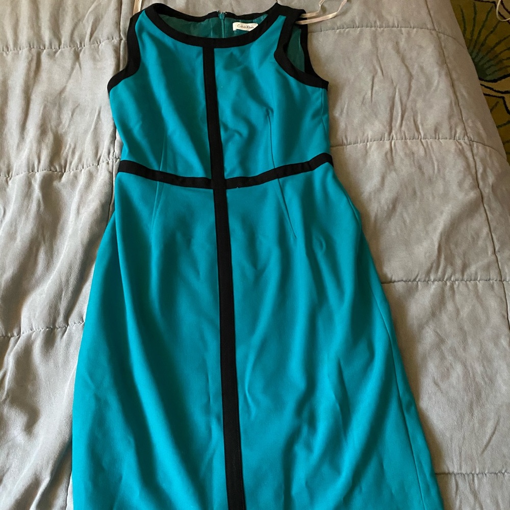 Calvin Klein Blue Blocked Dress